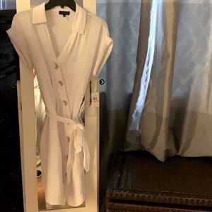 “1 state” designer white dress - size small